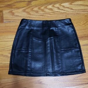 NWT BluIvy Faux Legan Leather Black Mini Skirt NWT